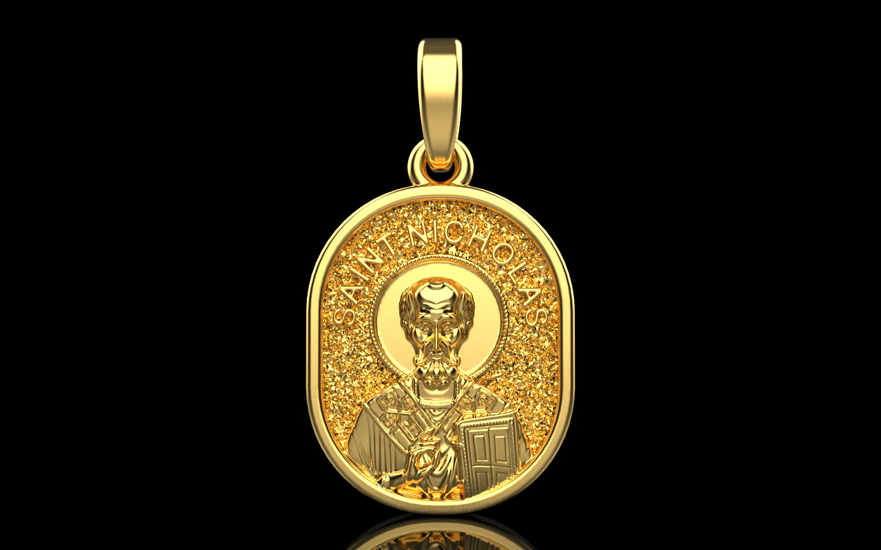 St Nicholas pendant model 994 3D Print Model .c4d .max .obj .3ds .fbx .stl .blend 
