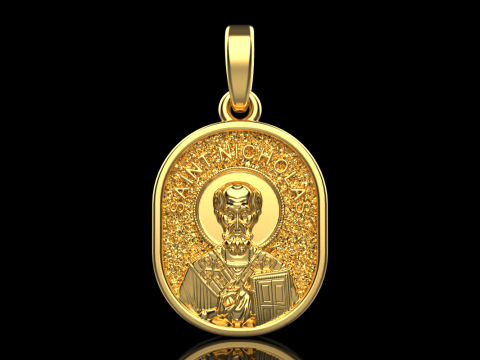 St Nicholas pendant model 994 3D Print Model