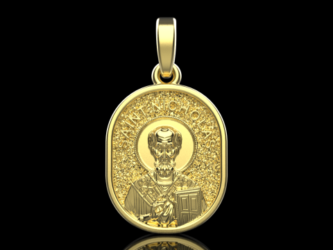 St Nicholas pendant model 994 Modelo de Impressão 3D