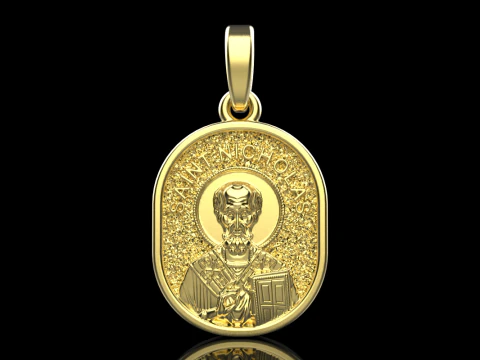St Nicholas pendant model 994 3D Print Model
