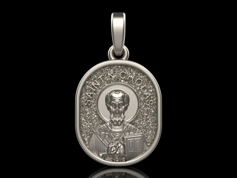 St Nicholas pendant model 994 3D Print Model