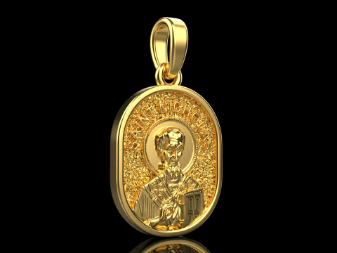 St Nicholas pendant model 994 3D Print Model
