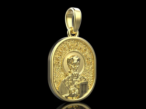 St Nicholas pendant model 994 3D Print Model