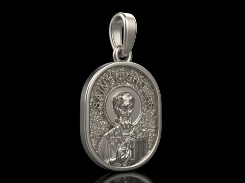 St Nicholas pendant model 994 3D Print Model