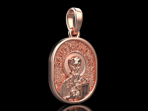 St Nicholas pendant model 994 3D Print Model