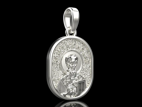 St Nicholas pendant model 994 3D Print Model
