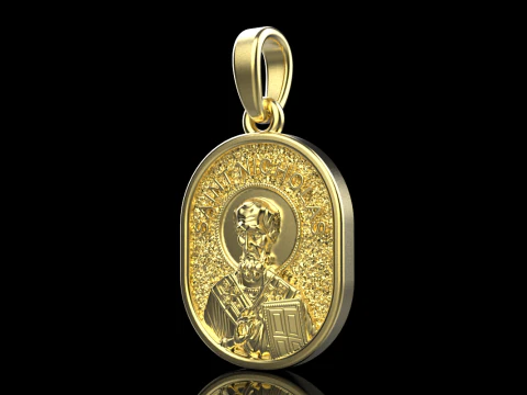 St Nicholas pendant model 994 3D Print Model