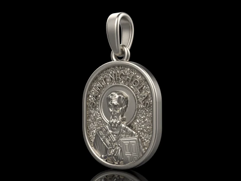 St Nicholas pendant model 994 3D Print Model