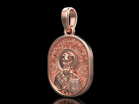 St Nicholas pendant model 994 3D Print Model