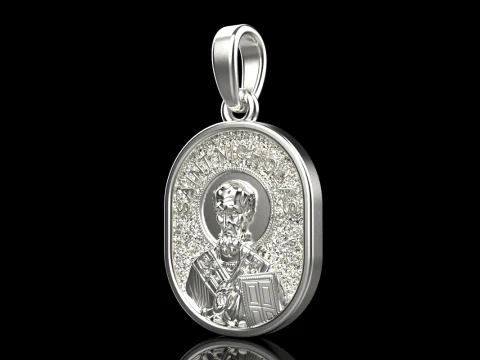 St Nicholas pendant model 994 3D Print Model