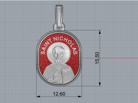 St Nicholas pendant model 994 Modelo de Impressão 3D