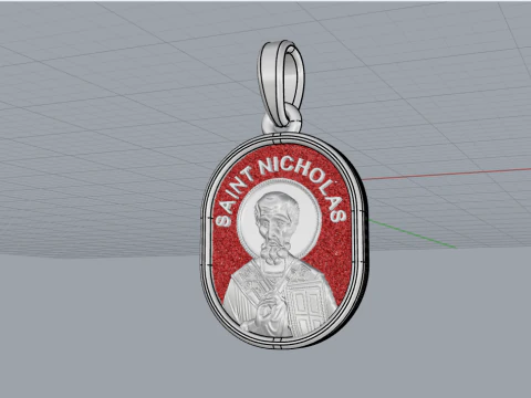 St Nicholas pendant model 994 3D Print Model