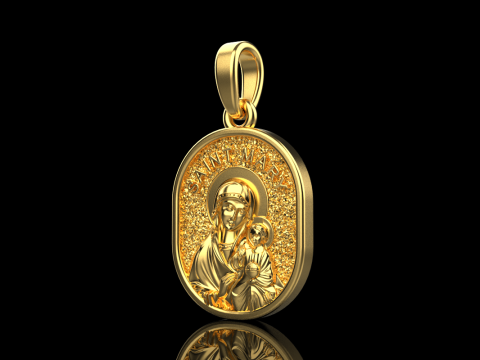 Saint Mary pendant model 993 3D Принт Модель