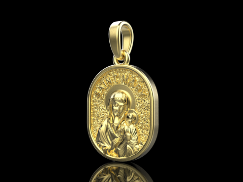 Saint Mary pendant model 993 3D Принт Модель