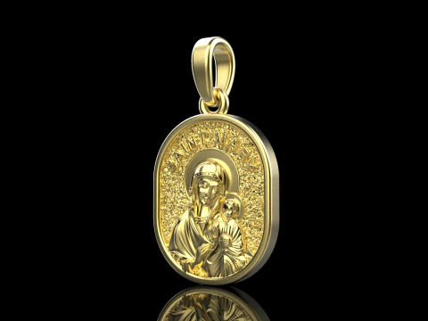 Saint Mary pendant model 993 3D Print Model