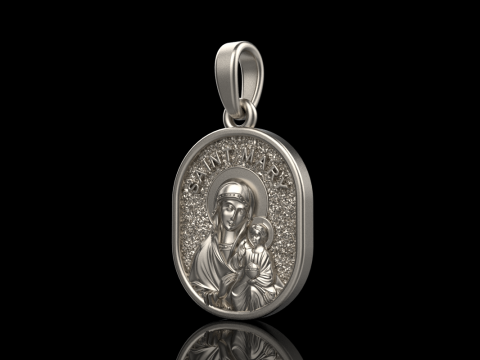 Saint Mary pendant model 993 3D Принт Модель
