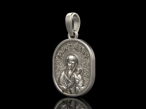 Saint Mary pendant model 993 3D Print Model