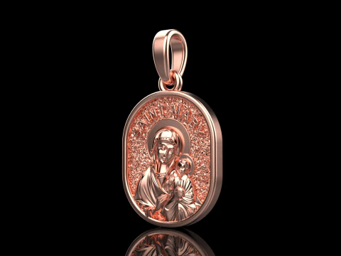 Saint Mary pendant model 993 3D Print Model