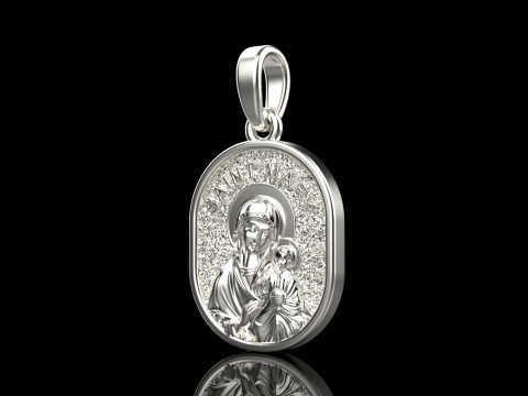 Saint Mary pendant model 993 3D Принт Модель