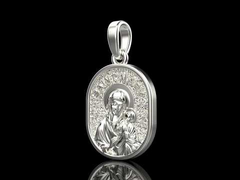 Saint Mary pendant model 993 3D Print Model