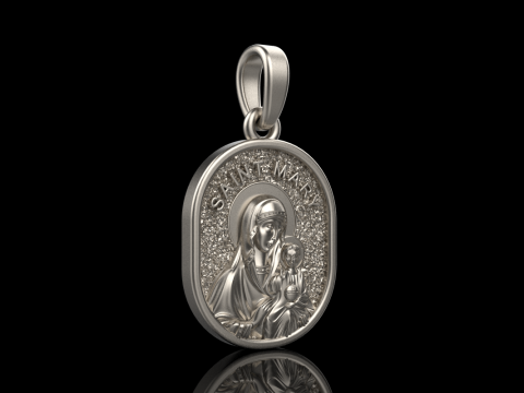 Saint Mary pendant model 993 3D Принт Модель