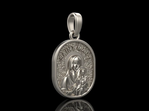 Saint Mary pendant model 993 3D Print Model