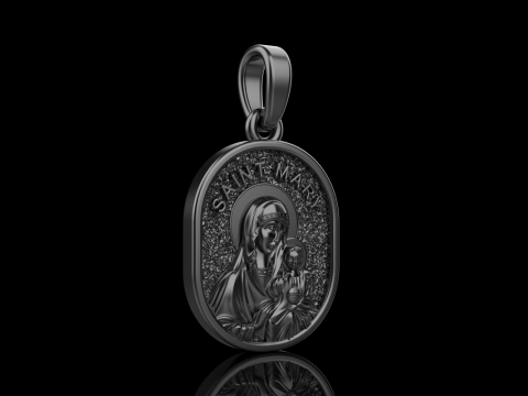 Saint Mary pendant model 993 3D Принт Модель