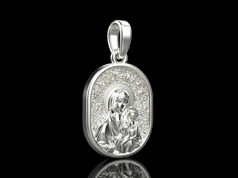 Saint Mary pendant model 993 3D Print Model
