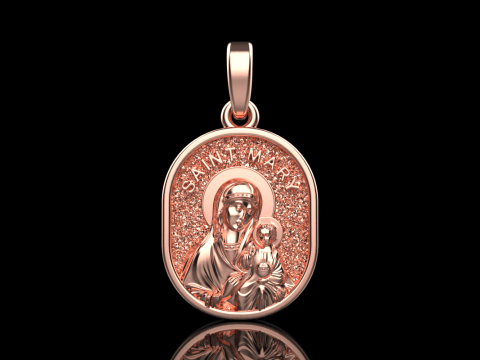 Saint Mary pendant model 993 3D Принт Модель
