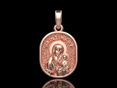 Saint Mary pendant model 993 3D Print Model