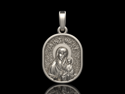 Saint Mary pendant model 993 3D Принт Модель