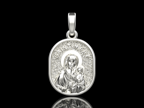 Saint Mary pendant model 993 3D Принт Модель