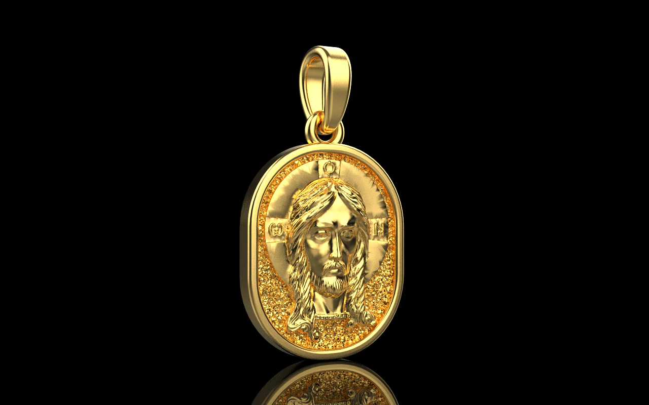 Jesus pendant model 992 3D Print Model .c4d .max .obj .3ds .fbx .stl .blend 