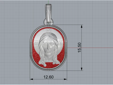 Jesus pendant model 992 3D Print Model