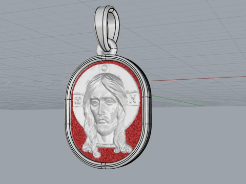 Jesus pendant model 992 3D Print Model