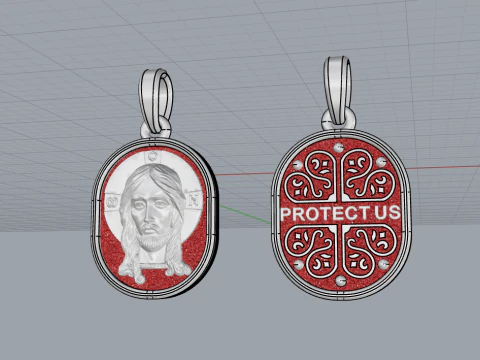 Jesus pendant model 992 3D Print Model