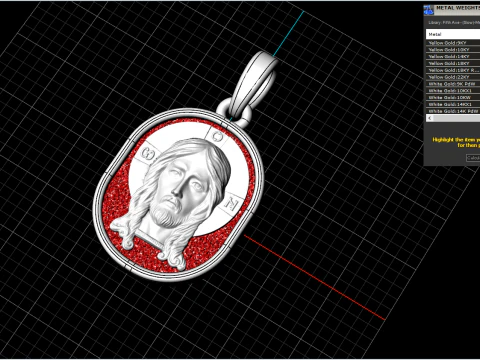 Jesus pendant model 992 3D Print Model