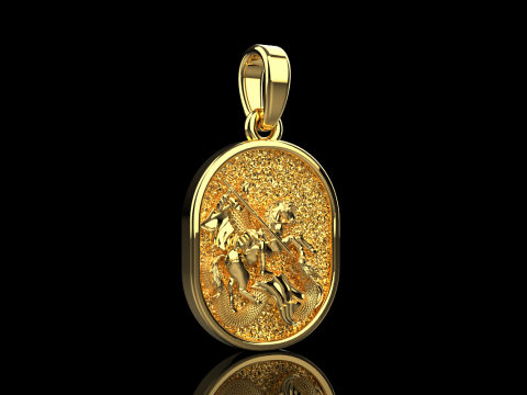 St George the Victory pendant model 991 3D Baskı Modeli