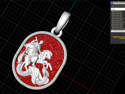 St George the Victory pendant model 991 3D Baskı Modeli