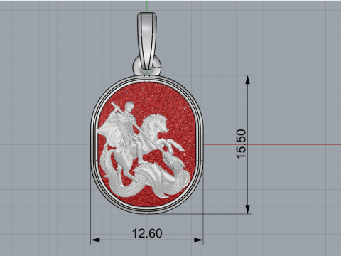St George the Victory pendant model 991 3D Baskı Modeli