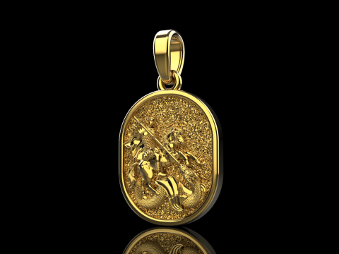 St George the Victory pendant model 991 3D Baskı Modeli