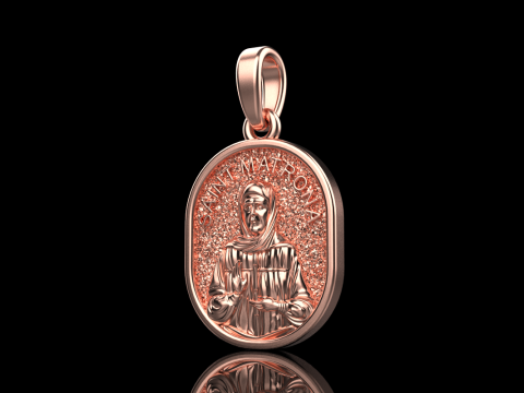 St Matrona pendant model 990 3D Принт Модель