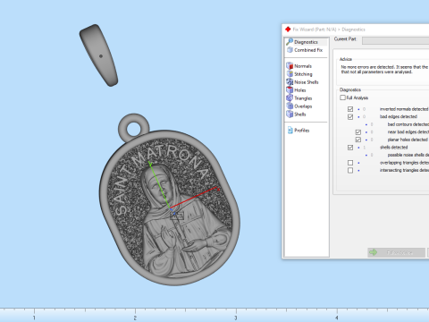St Matrona pendant model 990 3D Принт Модель