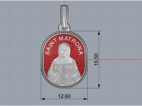 St Matrona pendant model 990 3D Принт Модель
