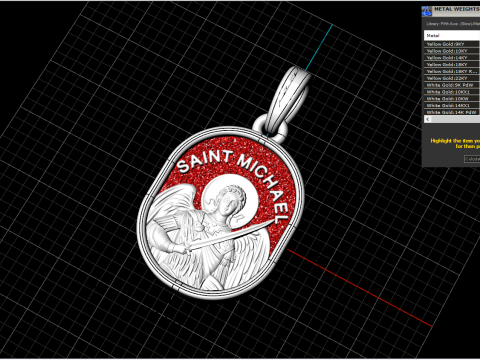 Archangel michael pendant model 989 3D Принт Модель