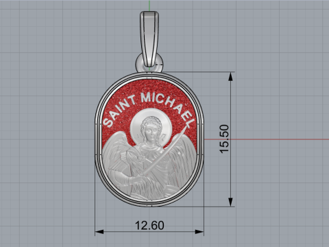 Archangel michael pendant model 989 3D Принт Модель