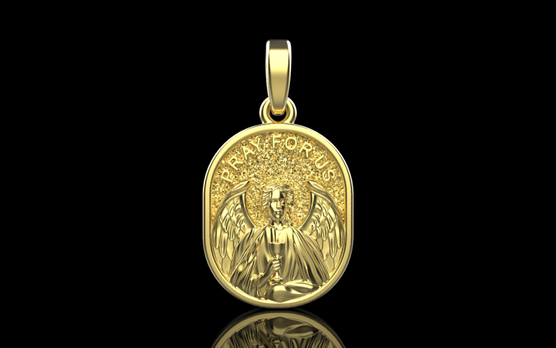 Pray for us pendant archangel Raphael model 988 3D प्रिंट मॉडल .c4d .max .obj .3ds .fbx .stl .blend