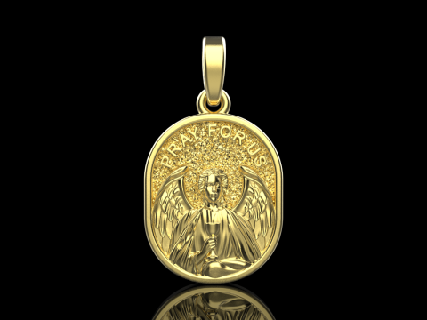 Pray for us pendant archangel Raphael 3D Baskı Modeli