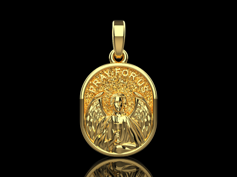Pray for us pendant archangel Raphael model 988 3D प्रिंट मॉडल