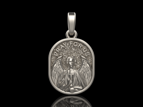 Pray for us pendant archangel Raphael model 988 3D प्रिंट मॉडल